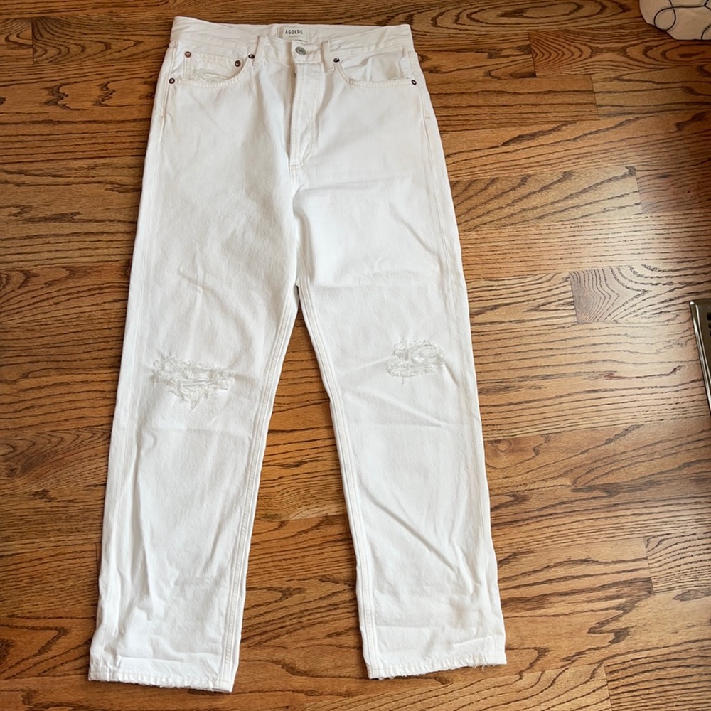 Agolde 90’s loose fit jeans in white